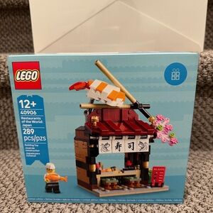 LEGO Japanese Sushi Shop Building Set - Red, White, Black